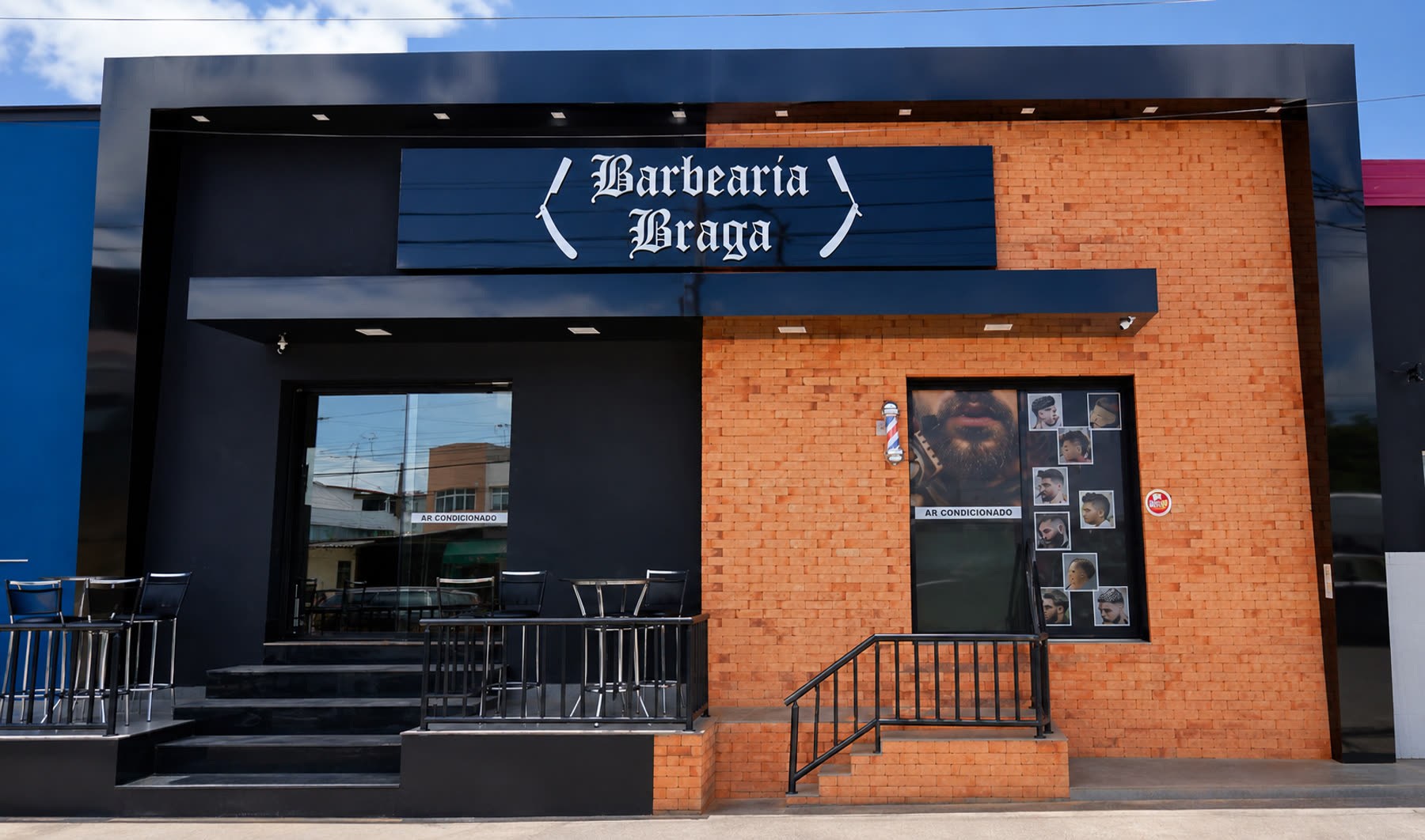 Fachada da Barbearia Braga